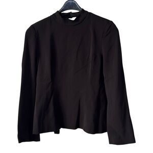 SOLID & STRIPED Black Long Sleeve Top